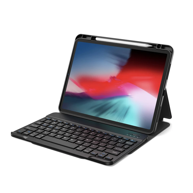 Wiwu Protective Apple iPad Pro 12.9 / iPad Air 13 Gizli Kalem Bölmeli Klavyeli Kılıf