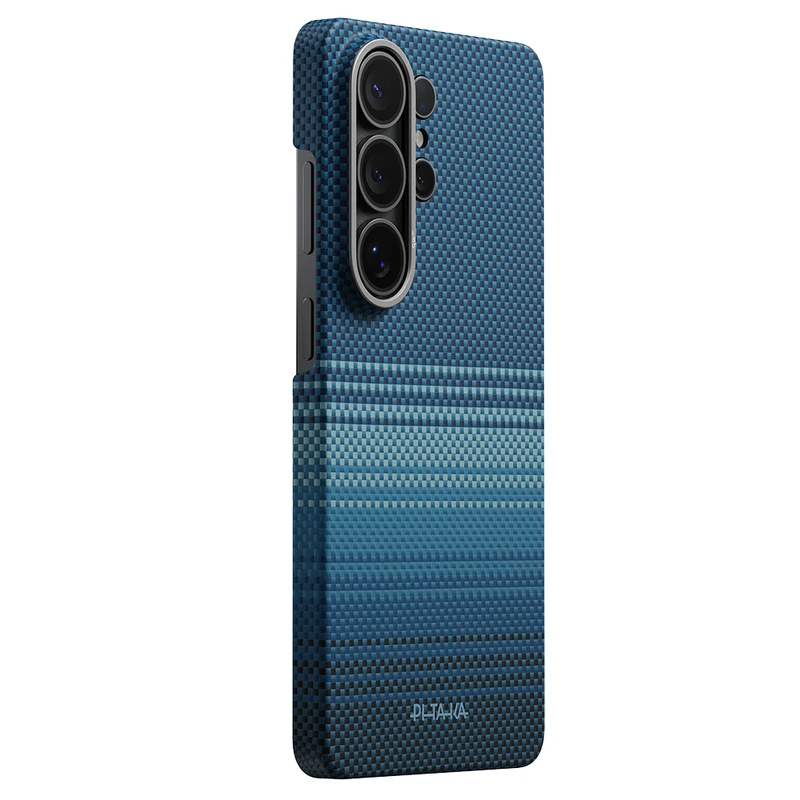 Pitaka Samsung Galaxy S26 Ultra Tactile Woven Sunset-Moonrise Aramid Karbon Fiber M-Safe Şarj Özellikli Kılıf