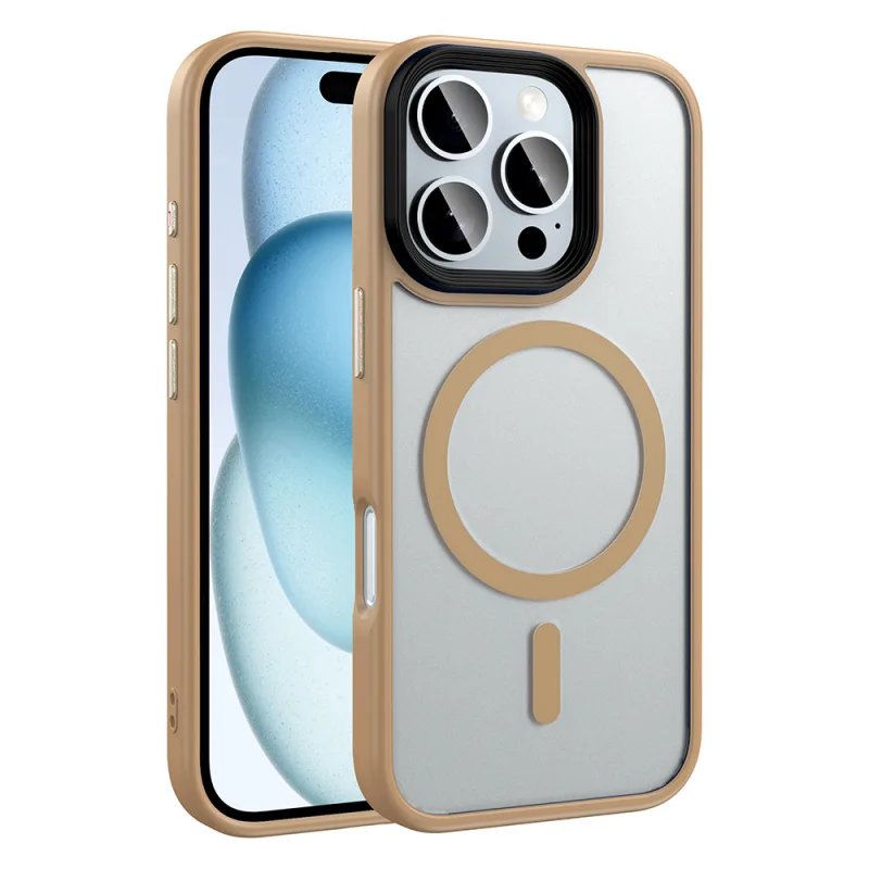 Zore Flet M-Safe Apple iPhone 16 Pro Mat Arka Yüzey Wireless Şarj Özellikli Kılıf