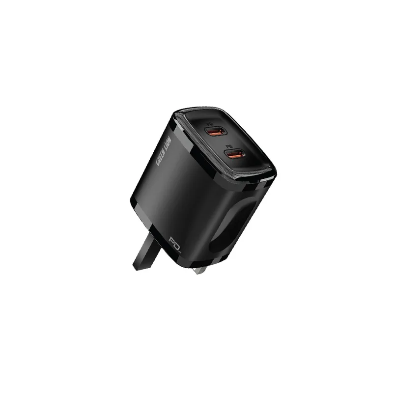 Green Lion 40W Dual PD Type-C to Lightning Kablolu Siyah Şarj Aleti