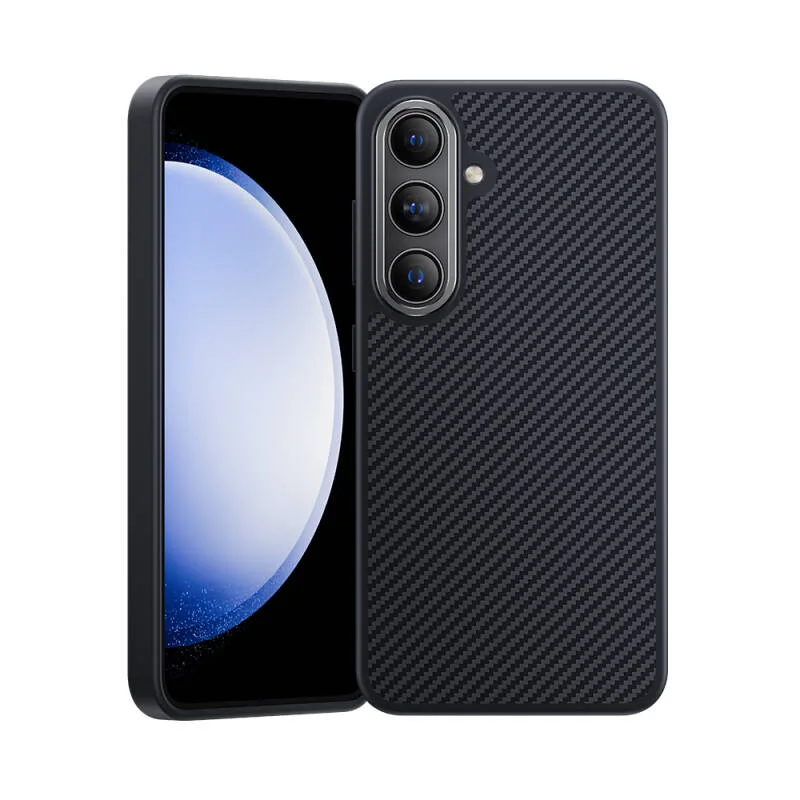 Benks Hybrid ArmorPro 600D Samsung Galaxy S25 M-Safe Şarjlı Karbon Fiber Kevlar Kılıf