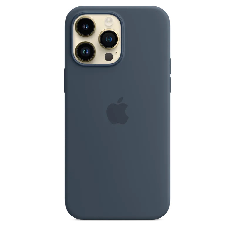 Apple iPhone 14 Pro Max MagSafe Silikon Kılıf Fırtına Mavisi