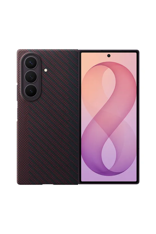 Samsung Galaxy Z Fold8 Ultra EF-KF976 Karbon Magnet Mor Kılıf