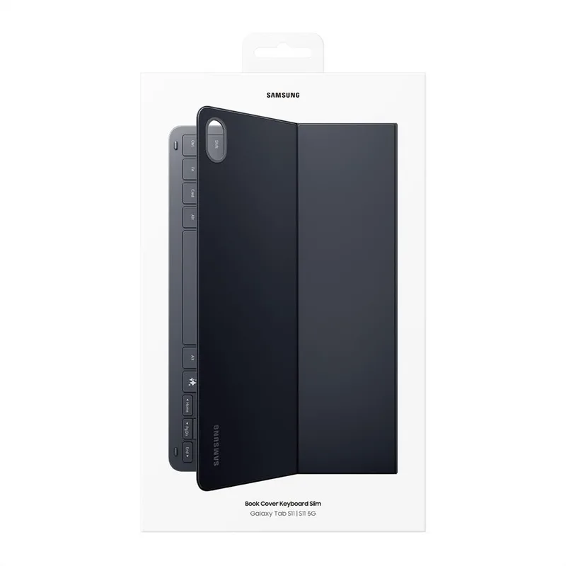 Samsung Galaxy Tab S11 Book Cover Keyboard Slim Siyah Klavyeli Kılıf