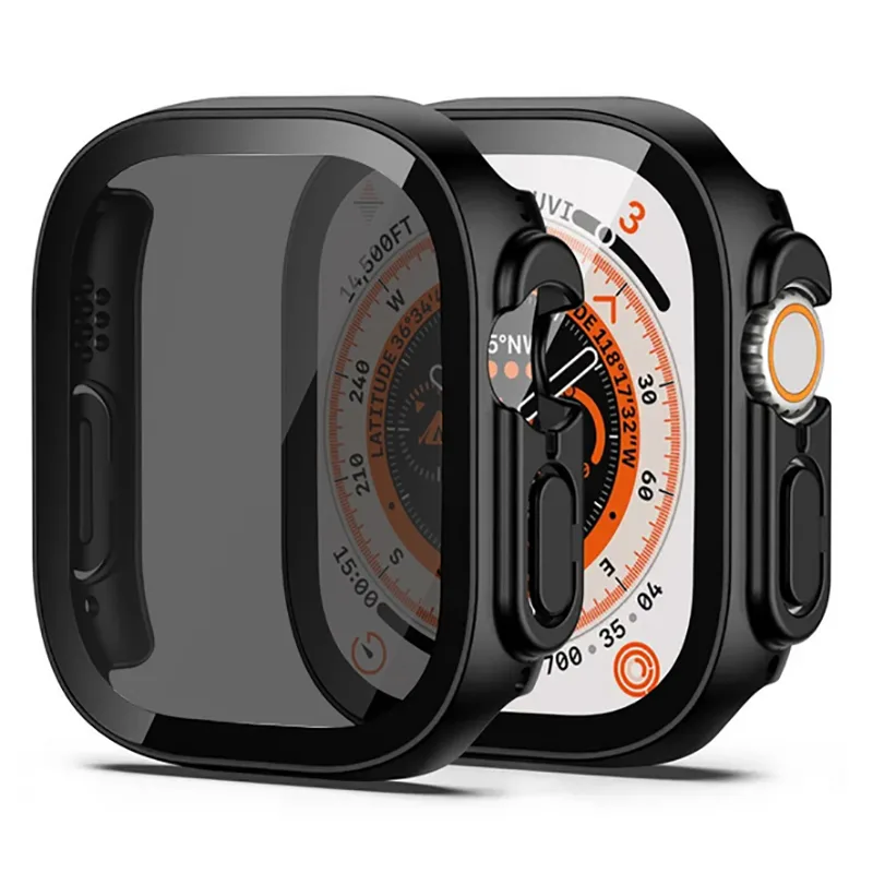 Zore Watch Gard 23 Apple Watch Ultra 49mm Sert PC Kasa ve Privacy Ekran Koruyucu