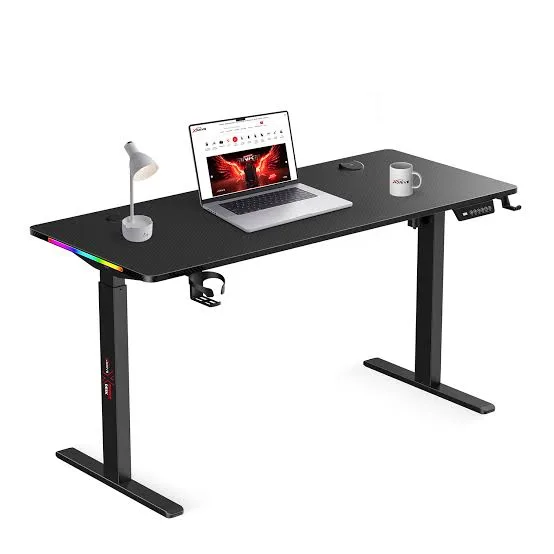 xDrive Rüzgar Serisi Yükseklik Ayarlı RGB Siyah Çalışma Masası