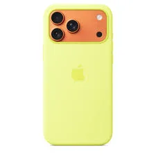 Apple iPhone 17 Pro Max MagSafe Silikon Neon Sarı Kılıf