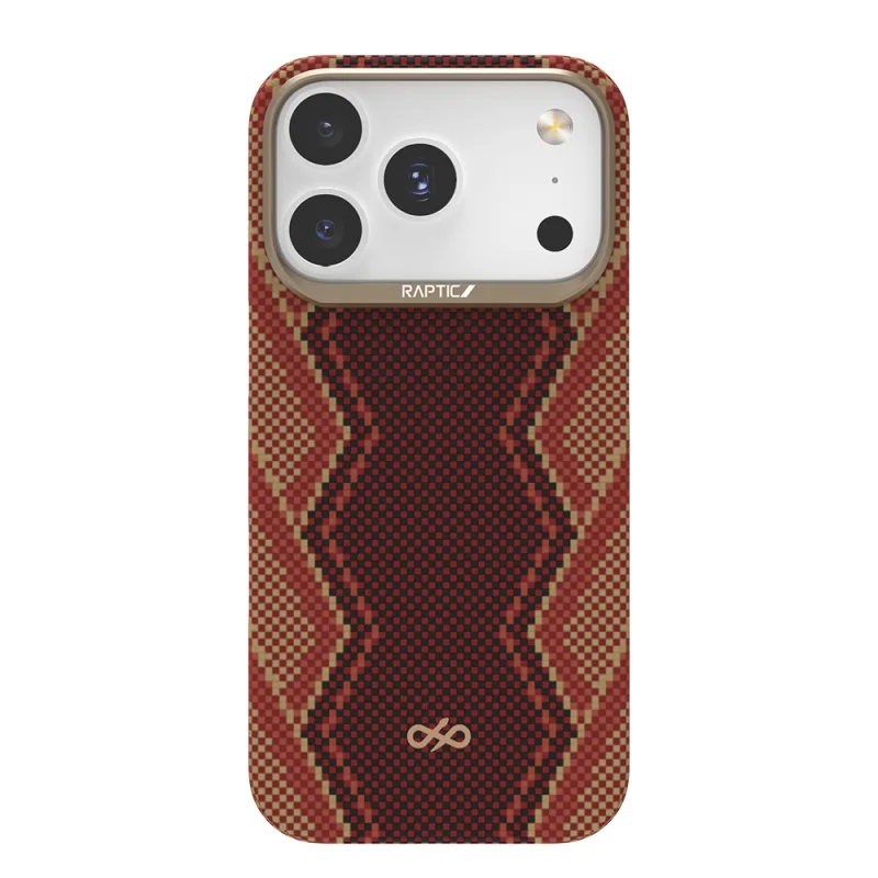 Raptic Apple iPhone 17 Pro Max Aramid Skin Bionic Serisi M-Safe Şarj Özellikli Karbon Kılıf