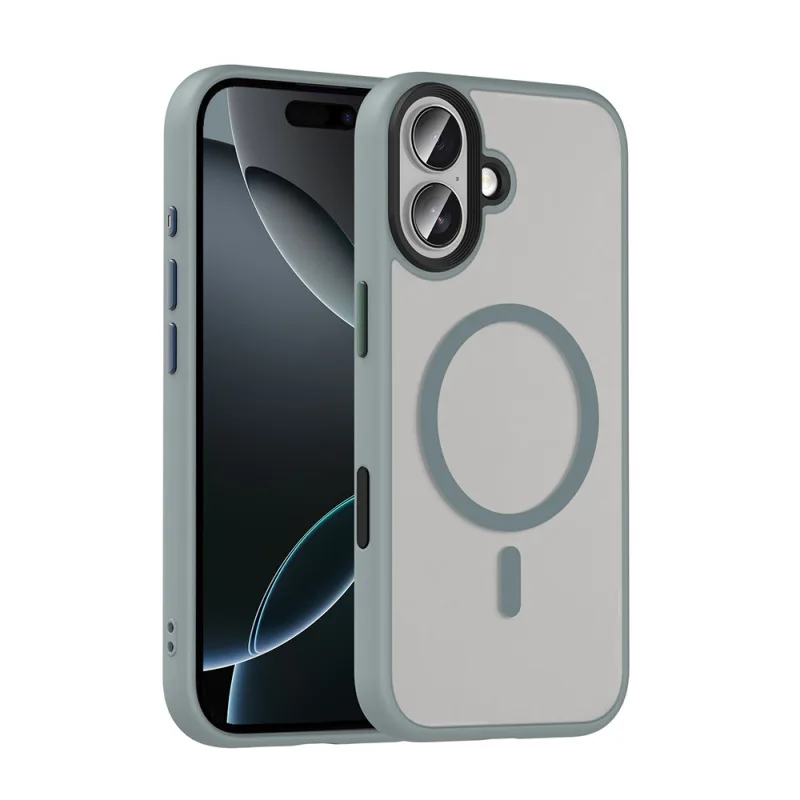 Zore Flet M-Safe Apple iPhone 17 Mat Arka Yüzey Wireless Şarj Özellikli Kılıf