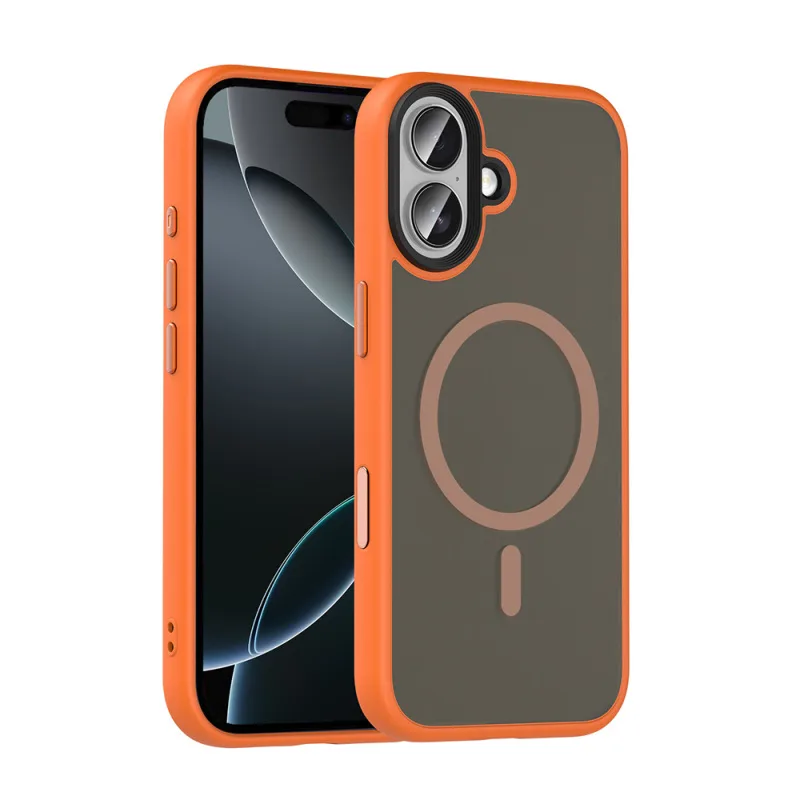 Zore Flet M-Safe Apple iPhone 17 Mat Arka Yüzey Wireless Şarj Özellikli Kılıf