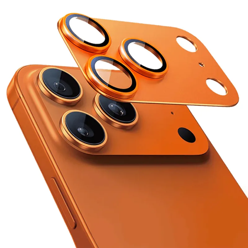 Mohseven Apple iPhone 17 Pro Alüminyum Kaplamalı Safir Anti Reflective Kamera Lens Koruyucu