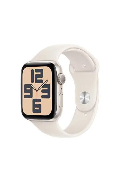 Apple Watch SE 3 GPS 44mm Yıldız Işığı Alüminyum Kasa Yıldız Işığı Spor Kordon Akıllı Saat