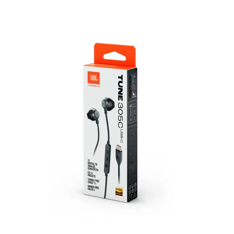 JBL Tune 305C USB-C Kablolu Yüksek Çözünürlüklü Kulaklık - Siyah