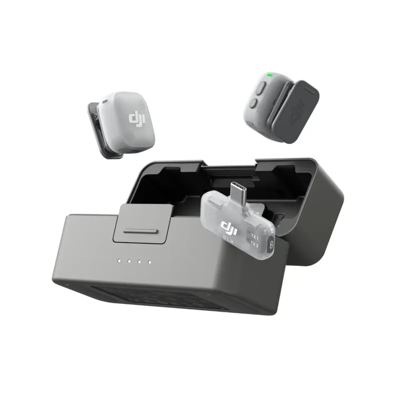 DJI Mic Mini 2 Kablosuz Mikrofon Sistemi ve Şarj Kutusu (2TX+ Mobile RX)