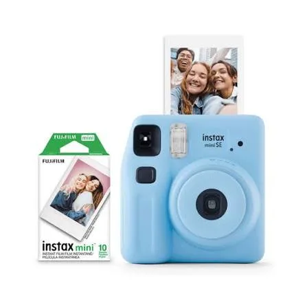 FujiFilm iNstax Mini SE Instant Camera + Film Bundle Blue Blister