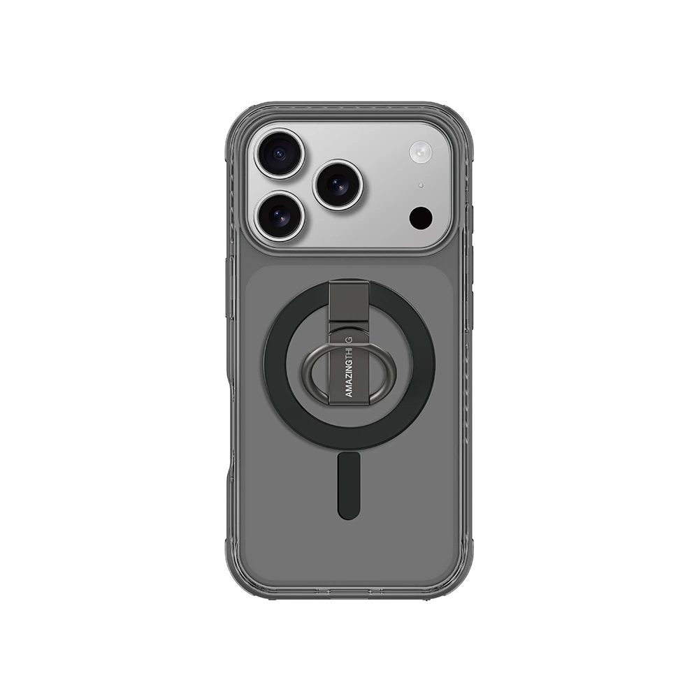 AmazingThing Titan Pro Grip Ring Set Apple iPhone 17 Pro Siyah Kılıf