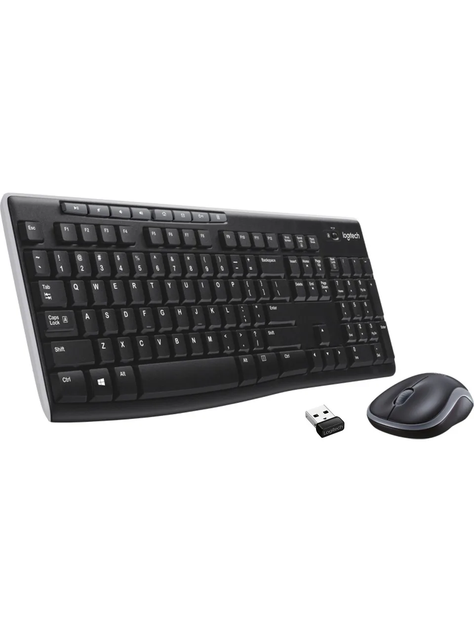 LOGITECH MK270 Kablosuz USB Alıcılı Türkçe Q Klavye Mouse Seti Siyah