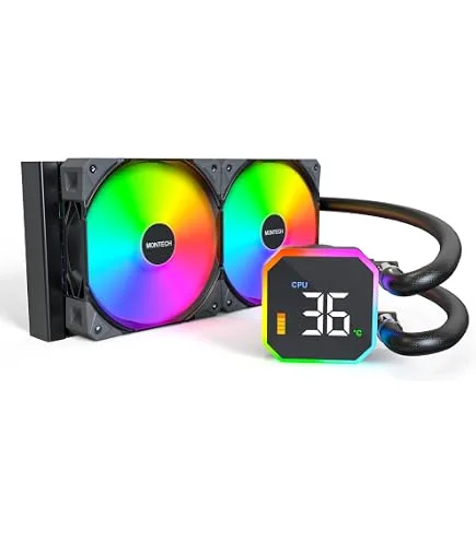 MSI MAG Coreliquid A13 240 - AIO ARGB Sıvı İşlemci Soğutucu - 240mm Radyatör - LGA 1851 Soket Desteği - Çift 120mm ARGB PWM Fan, Siyah