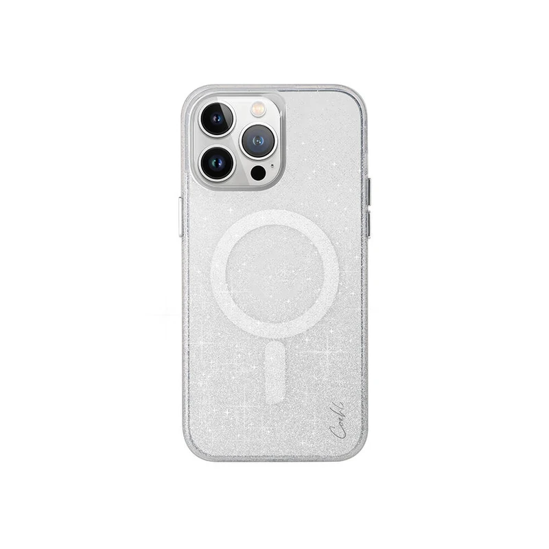 Coehl Lumino Magnetic Apple iPhone 15 Pro Max Işıltılı Gümüş Kılıf