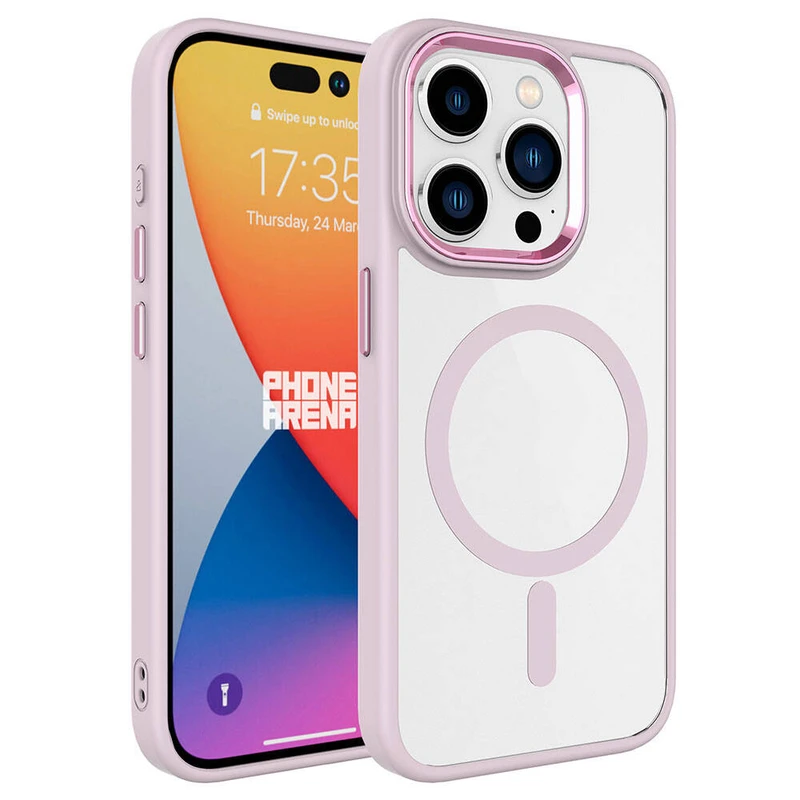 ZORE KROM MAGSAFE iP 15 PRO PEMBE SERT KAPAK