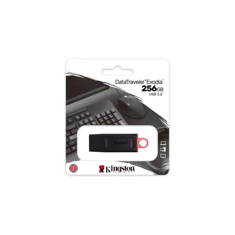 Kingston DataTraveler Exodia 256GB USB 3.2 Flash Bellek