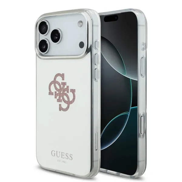 Guess iPhone 17 Pro Max 4G Glitter Logo Mobile Case