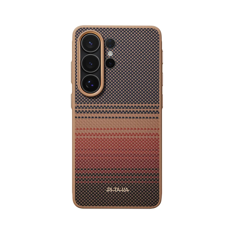 Pitaka Samsung Galaxy S26 Ultra Tactile Woven Cairn Sunset-Moonrise M-Safe Şarj Özellikli Kılıf