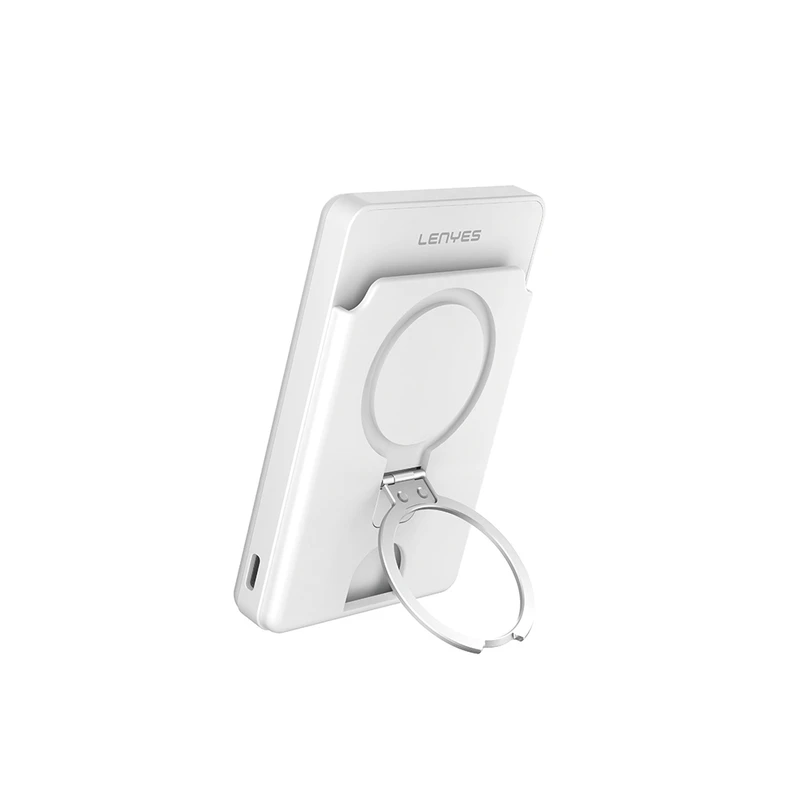 Lenyes PW0006D 5000mAh 20W PD Hızlı Şarj Kartlıklı Standlı Kablosuz Powerbank