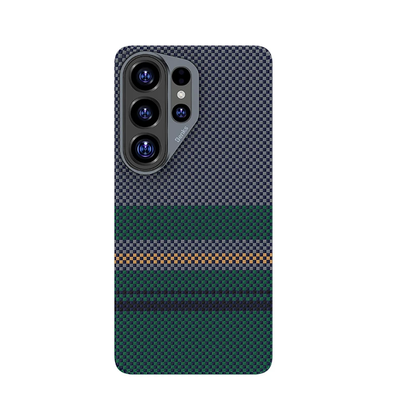 Benks Samsung Galaxy S26 Ultra Aurora ArmorAir Kevlar M-Safe Şarj Özellikli Karbon Fiber Kılıf