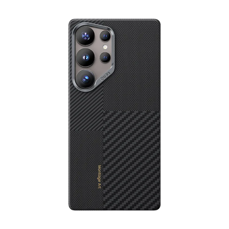 Galaxy S25 Ultra Kılıf M-safe Şarj Özellikli Karbon Fiber Benks Montage ArmorAir Kevlar Kapak